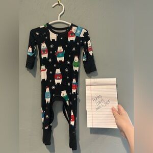 Little Sleepies Newborn Polar Bear Crescent Zippy